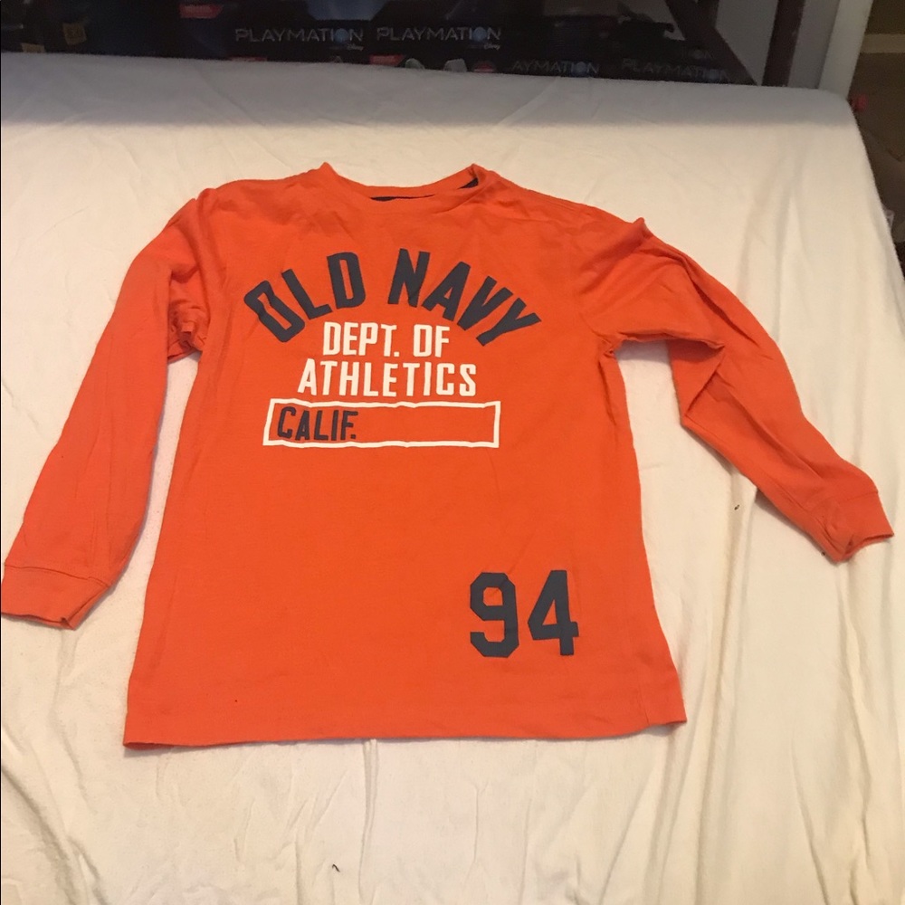 Old navy orange long sleeve shirt